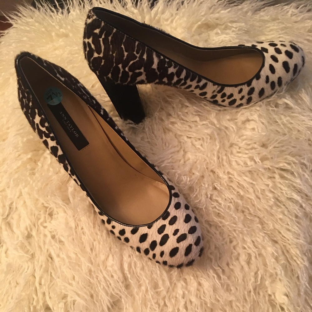 Anne Taylor Pony hair Chunky heals